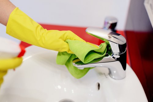 Professional upholstery cleaning in a modern Canary Wharf interior