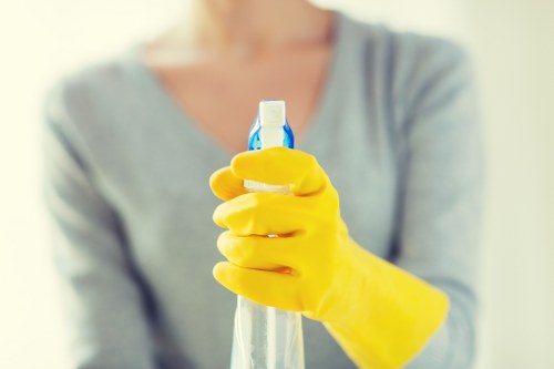 Professional carpet cleaning in a safe working environment