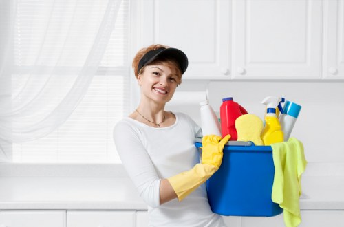 Fresh, clean commercial interior after stain removal