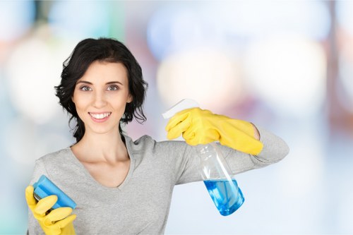 Hot water extraction steam cleaning process on carpet